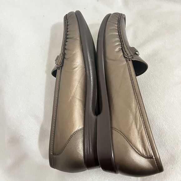 SAS Metro Leather Horsebit Flats Loafer Womens 10M Bronze Tripad Comfort Career - Picture 8 of 8